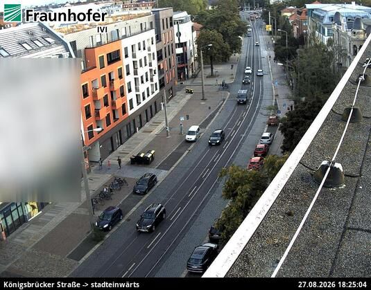 Dresden: Königsbrücker Straße (B97) stadteinwärts