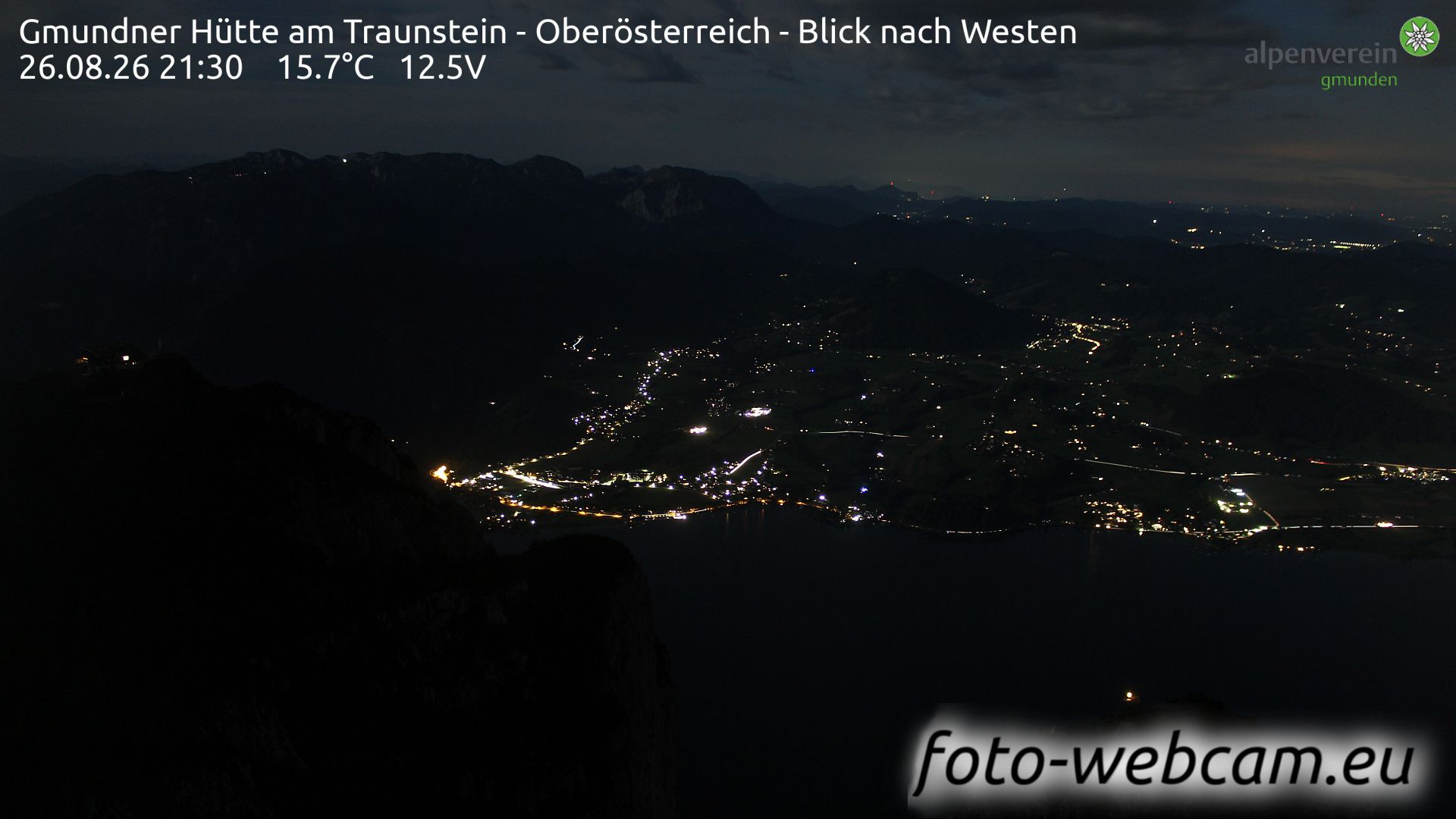 Gmunden: Gmundner Hütte am Traunstein - Ober - Blick nach Westen