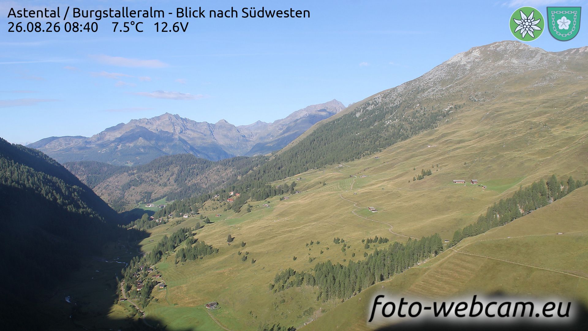 Mortschach: Astental - Burgstalleralm - Blick nach Südwesten