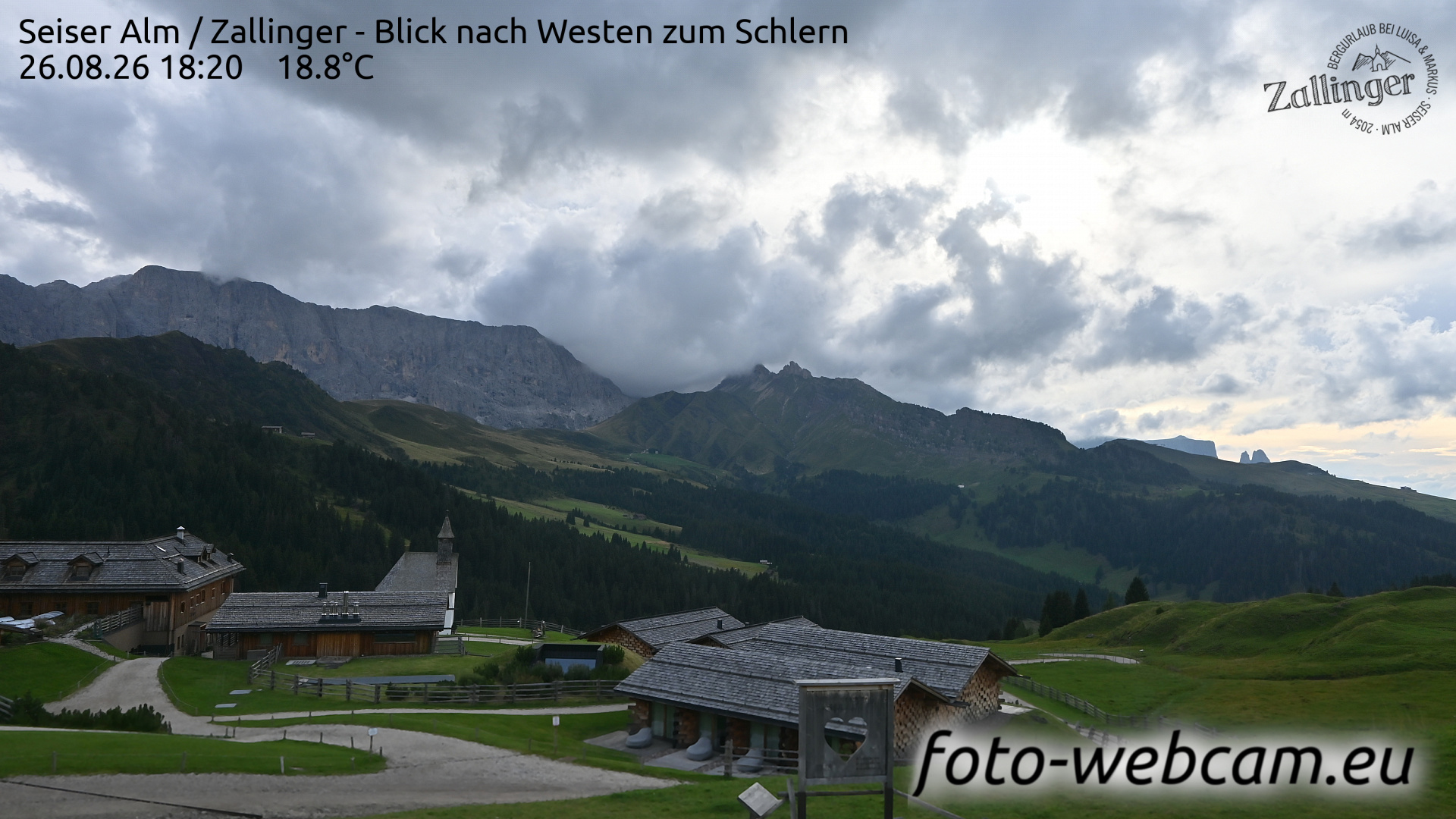 Webcam Seiser Alm: HD Panorama Seiser Alm