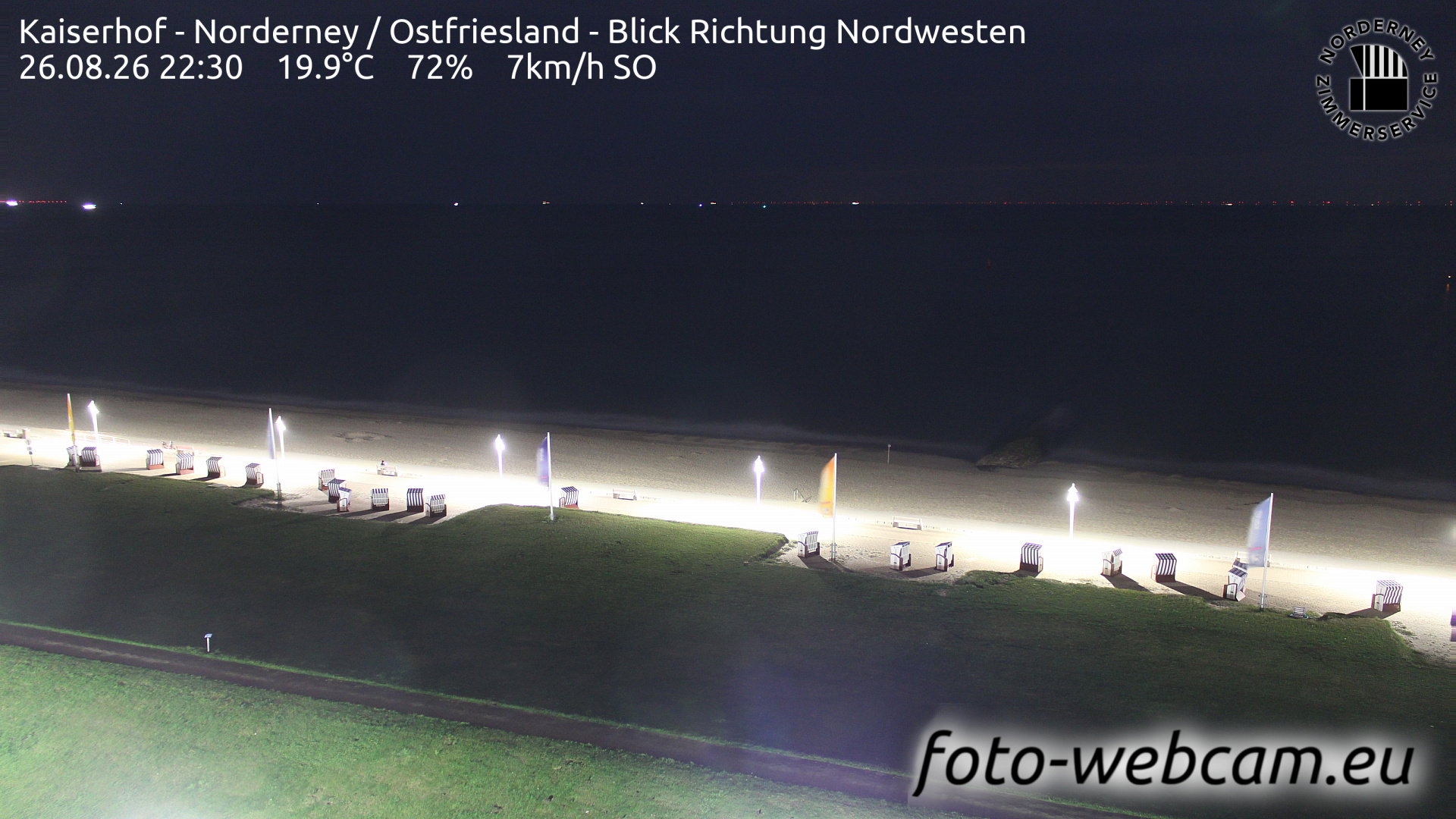 Webcam Norderney: HD-Beachpanorama