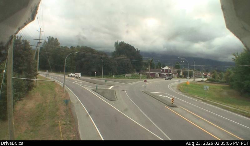 Kent › East: Hwy 7 at Hwy 9 (Evergreen Drive) in Agassiz, looking east