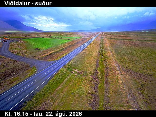 Webcam Víðidalur: Víðidalur towards South