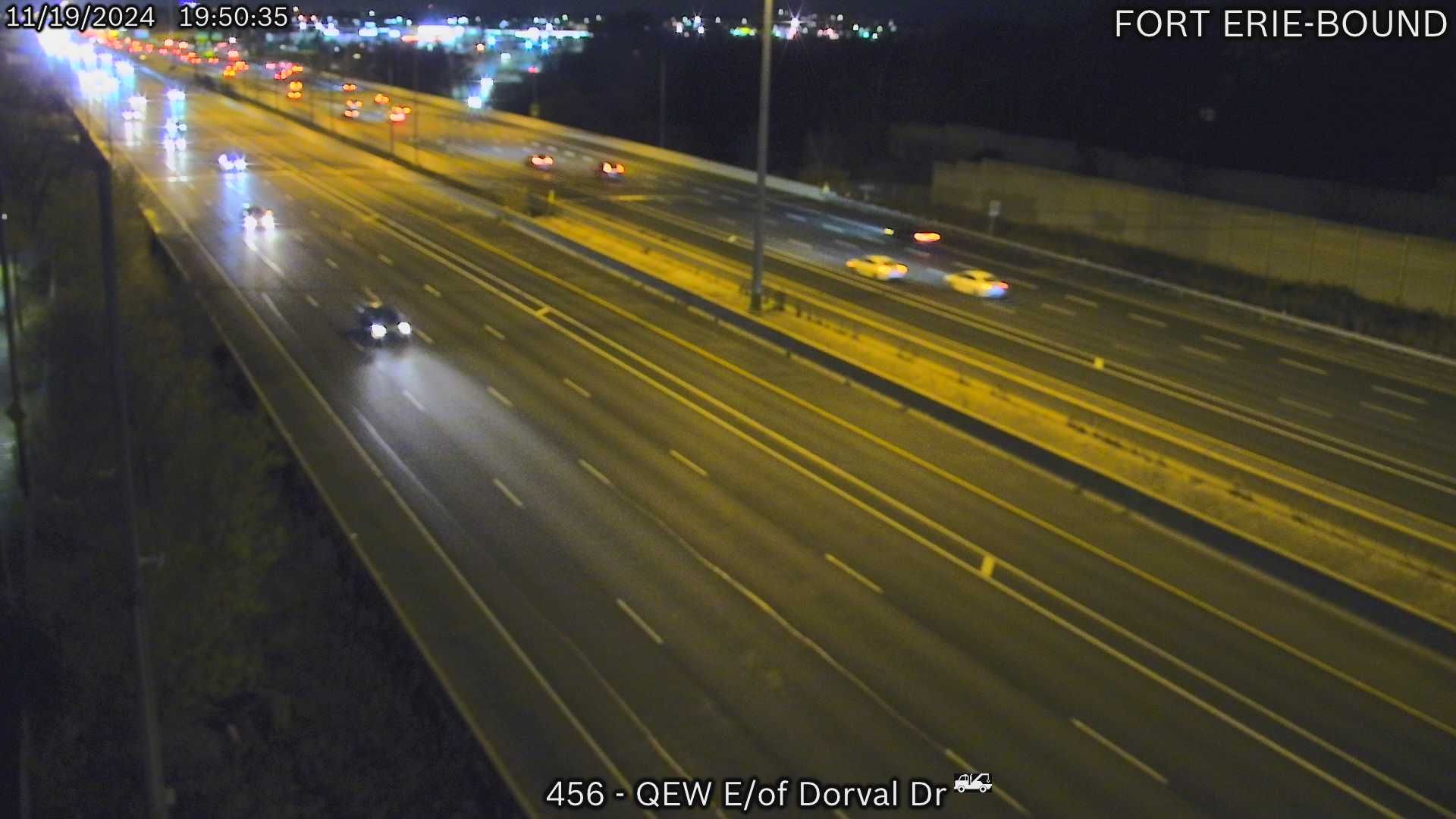 Burlington: QEW east of Dorval Drive