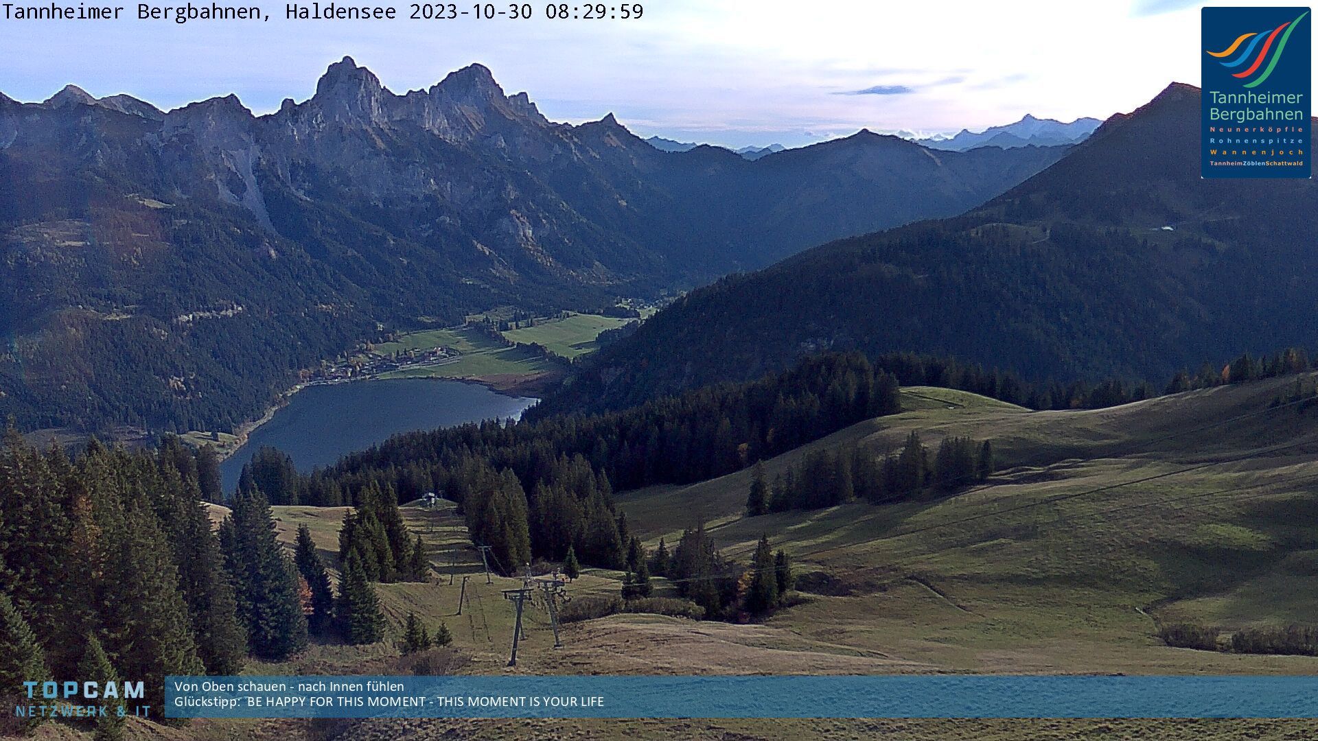 Gemeinde Gran: Tannheim, Neunerköpfle Bergstation, Blick auf den Haldensee