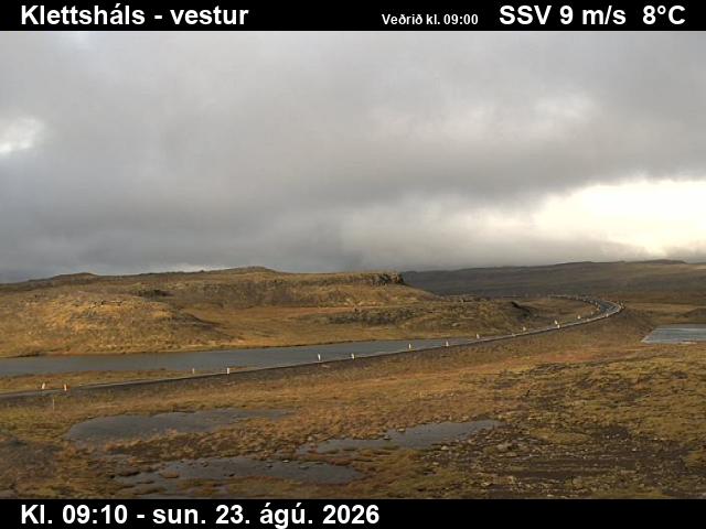 Webcam Klettsháls: Route 60 Westwards