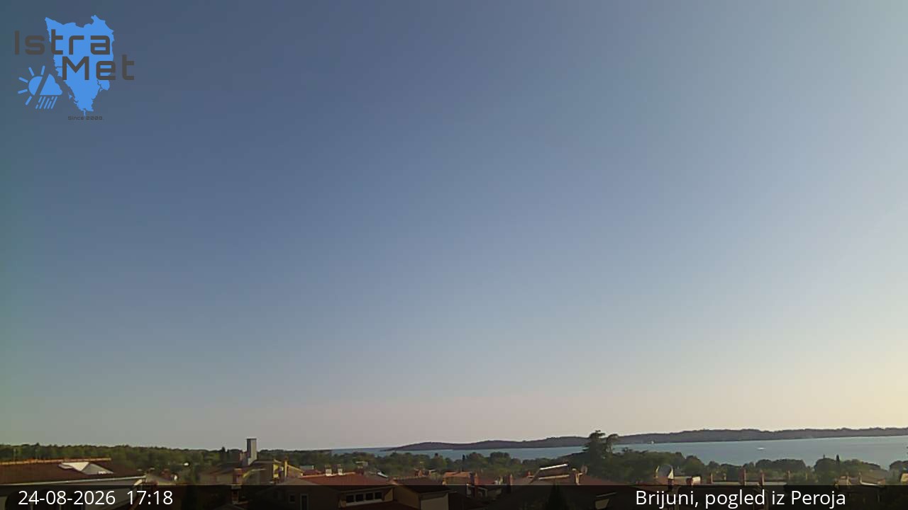 Webcam Peroj: View towards Brijuni