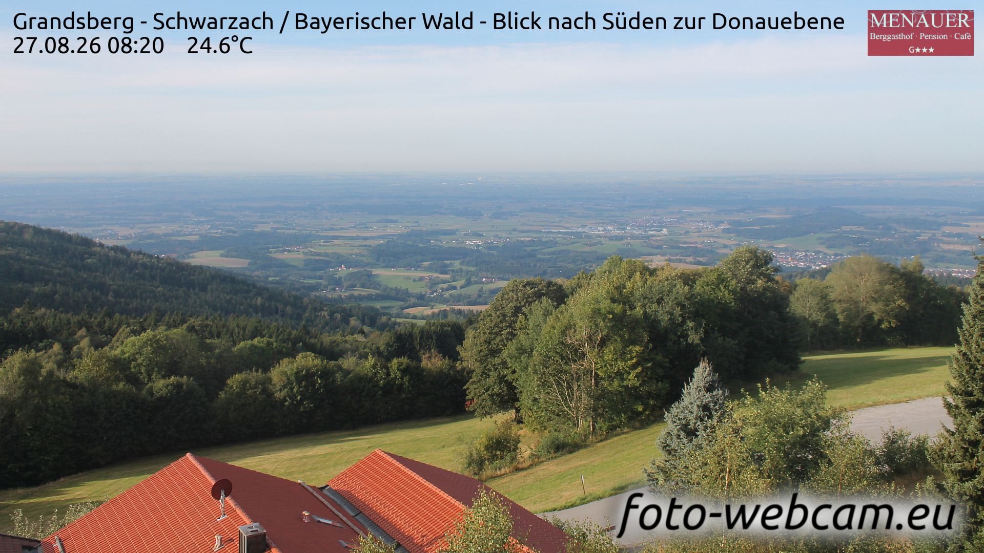Schwarzach: Grandsberg - Bayerischer Wald - Blick nach Süden zur Donauebene