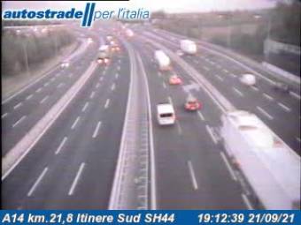 Webcam San Lazzaro di Savena: Traffic A14 - KM 21,8 - SH44 Sud