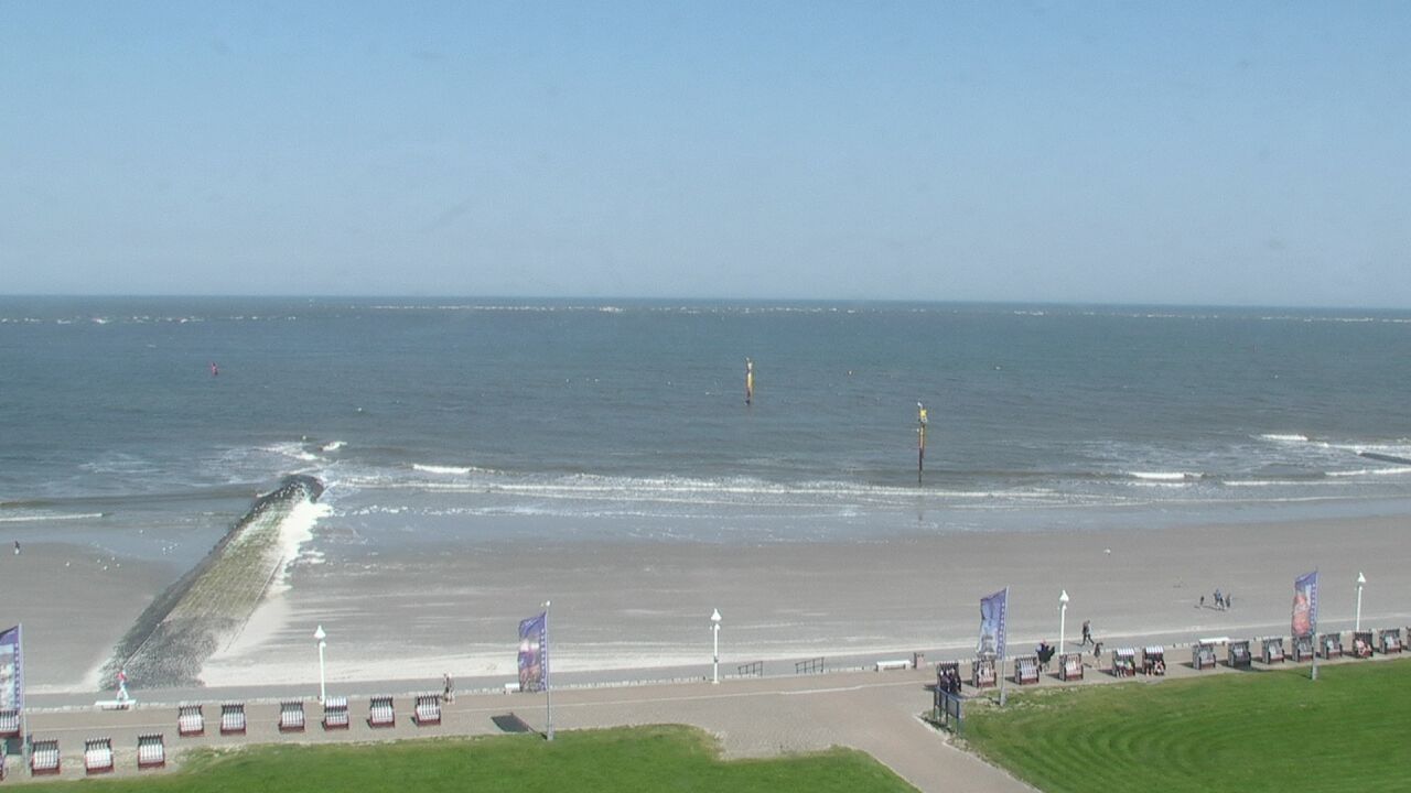 Webcam Norderney: Promenade and North Sea