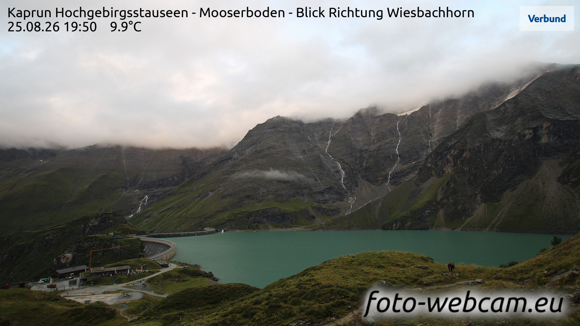 Webcam Kaprun: HD Panorama Mooserboden