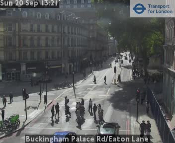 Webcam London: Traffic Buckingham Palace Rd/Eaton Lane