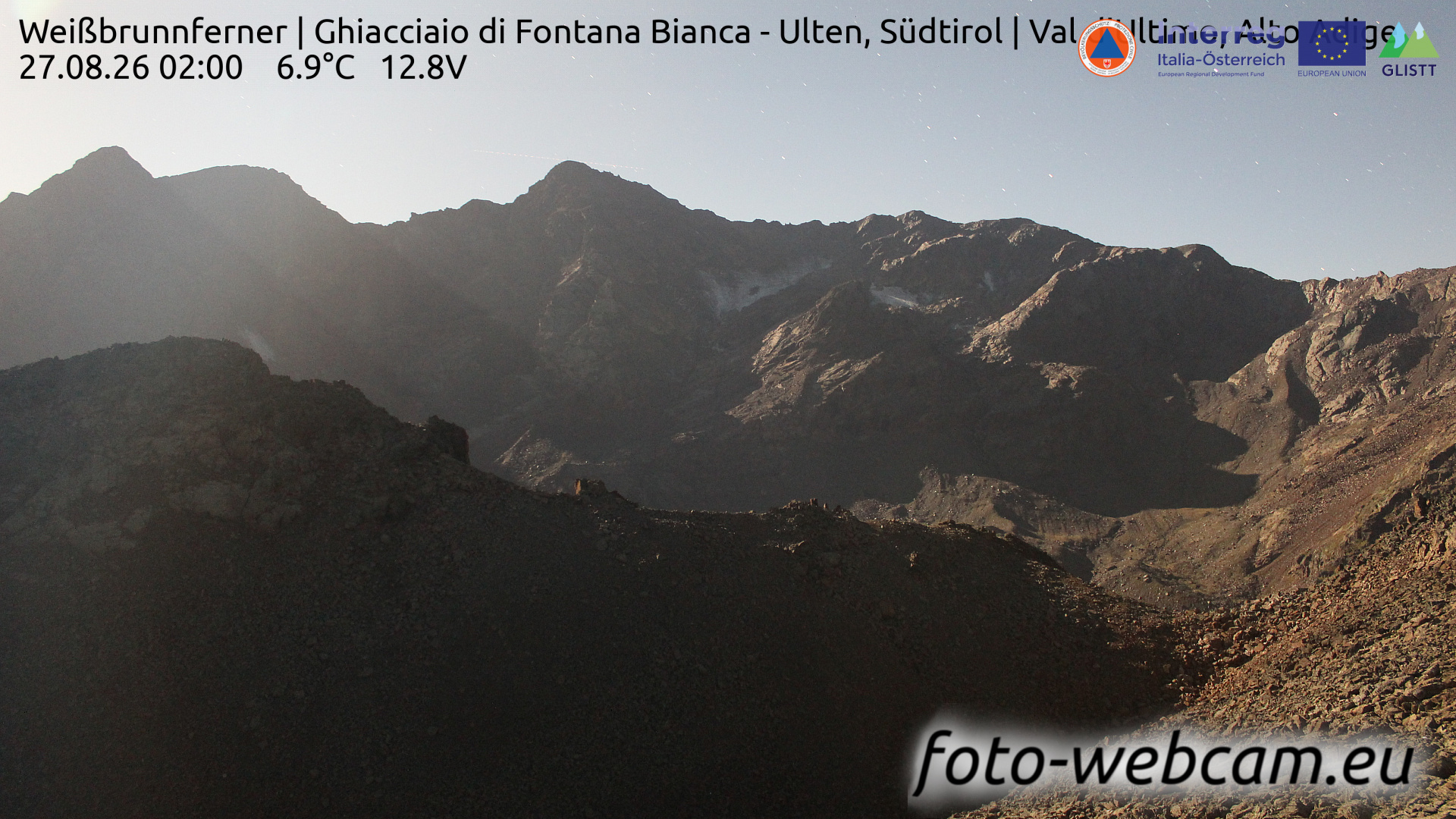 Webcam Ulten: HD Panorama Weißbrunnferner