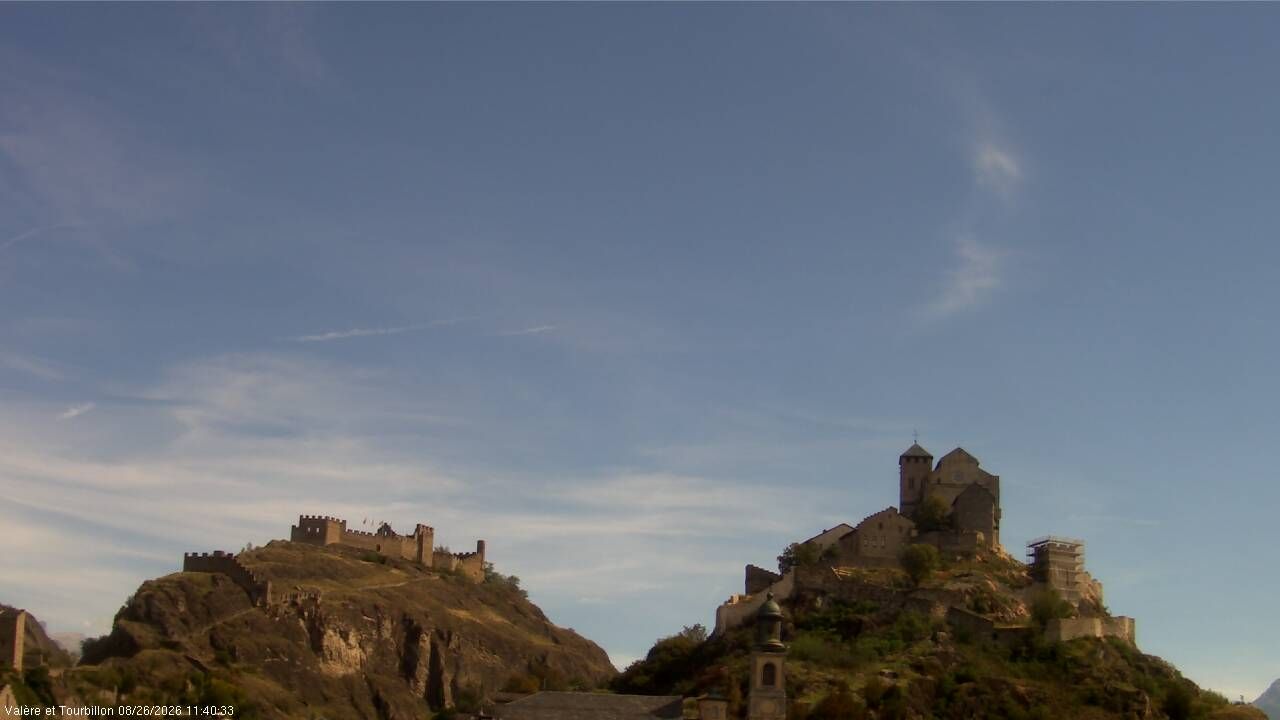 Sion: Vue sur Valère et Tourbillon