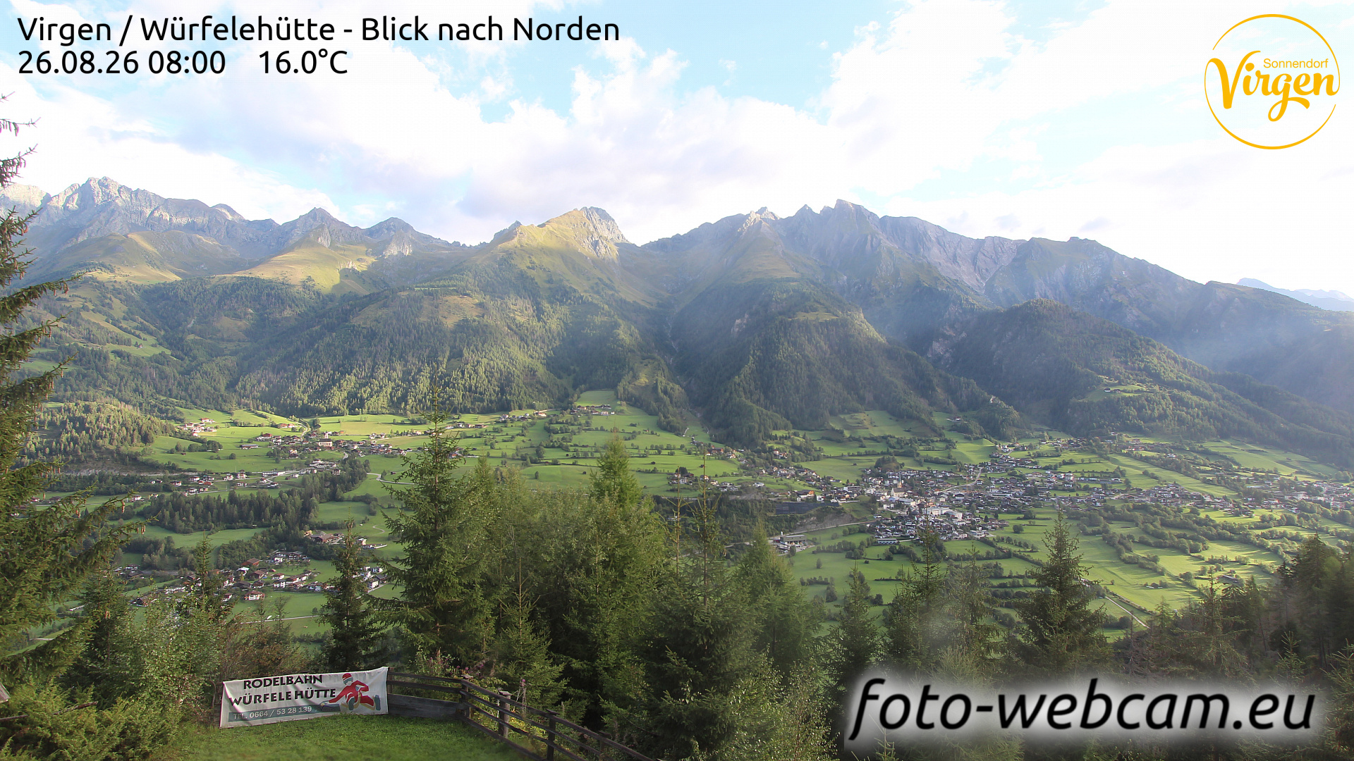 Webcam Virgen: HD Panorama Virgen Würfelehütte