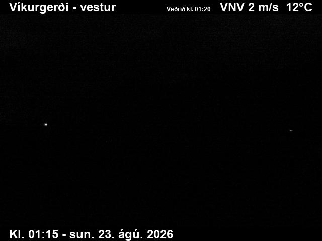 Webcam Fáskrúðsfjörður: Fáskrúðsfjörður Vikurgerdi Westwards