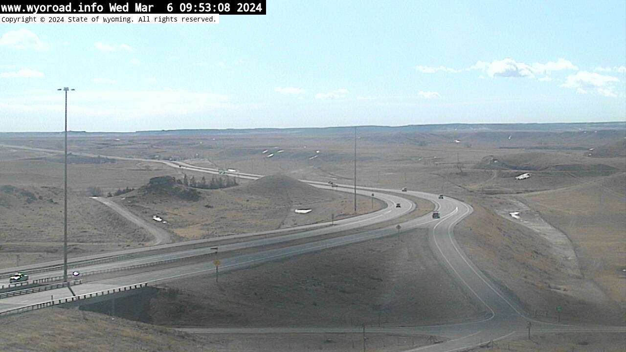 Webcam Wheatland, Wyoming: Bordeaux Interchange - Traffic and Weather