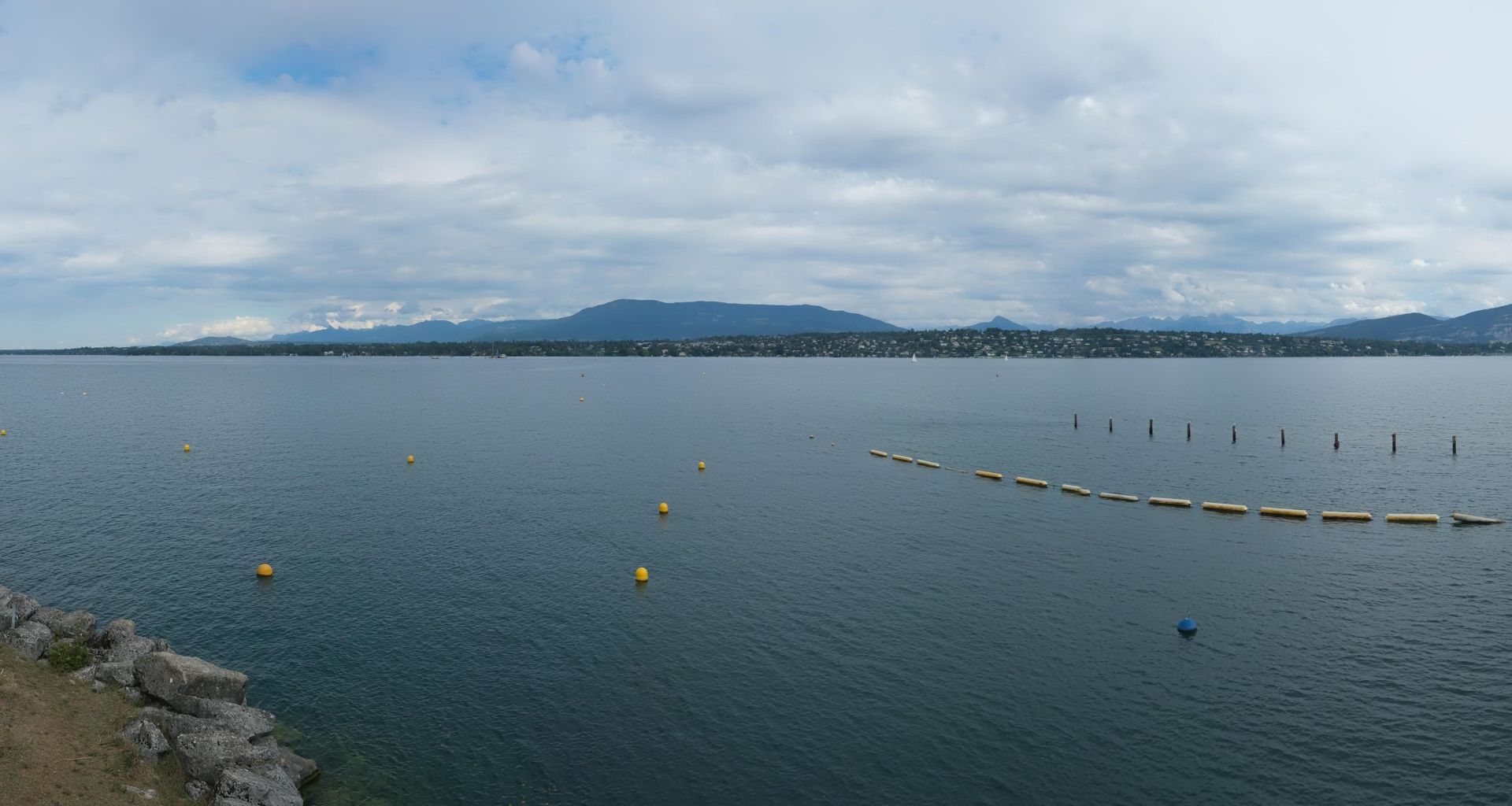 Bellevue: Cologny - The Geneva Water Fountain - Geneva - Les Voirons - Salève - Le Môle - Lake Geneva - Mont Blanc - Mont Blanc