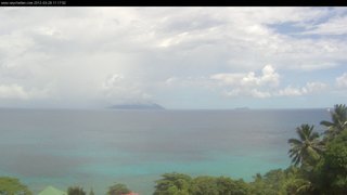 Webcam Glacis (Mahé): Silhouette and North Island