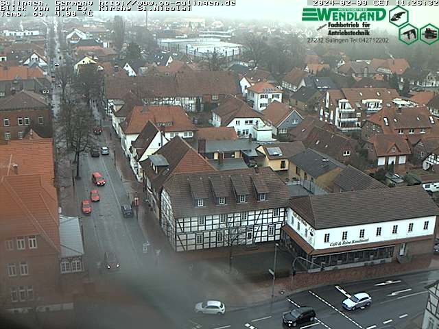 Kirchdorf bei Sulingen › East: Sulingen - Blick vom Kirchturm über Sulingen in die Langestraße