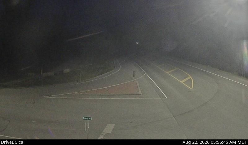 Canal Flats › North: Hwy 93 at Burns Avenue, looking south on Hwy