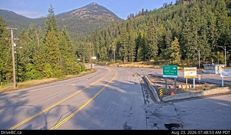 Rossland › West: Hwy 3B at Hwy 22 near the - Weigh Scale, looking west on Hwy