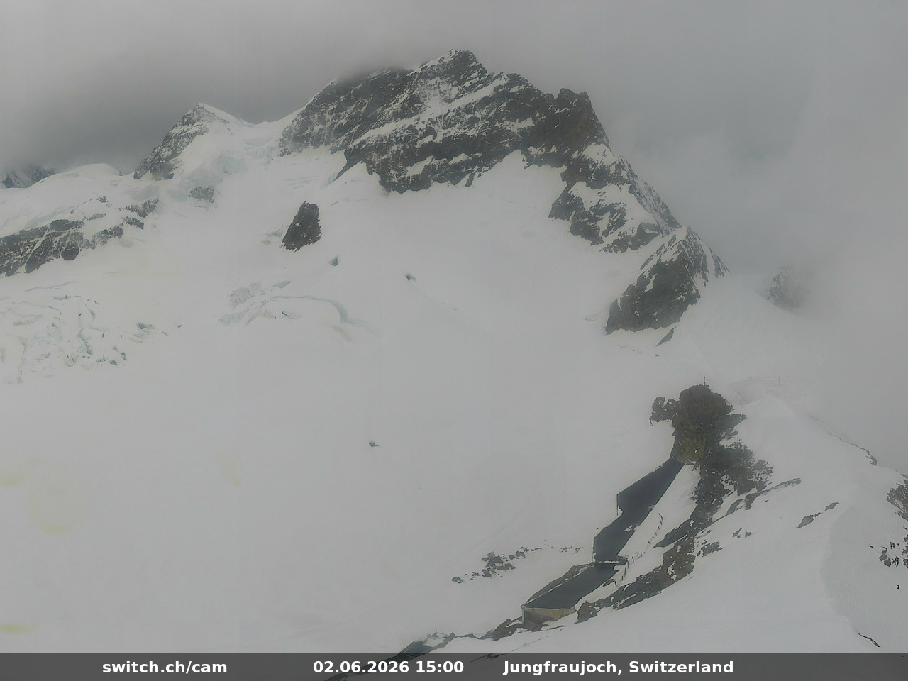 Webcam Jungfraujoch: View from the Sphinx Observatory