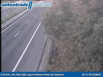 Webcam Celle Ligure: Traffic A10 - KM 31,7 - Celle Ligure itinere ovest