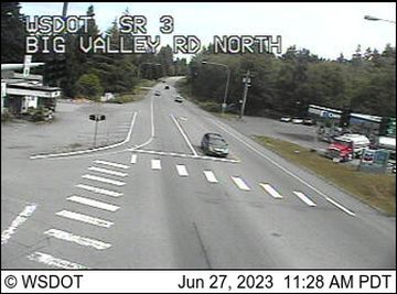 Poulsbo › North: SR 3 at MP 57: Big Valley Rd Looking North