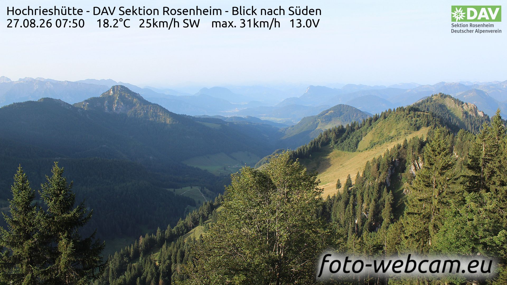 Hilgen: Hochrieshütte - DAV Sektion Rosenheim - Blick nach Süden