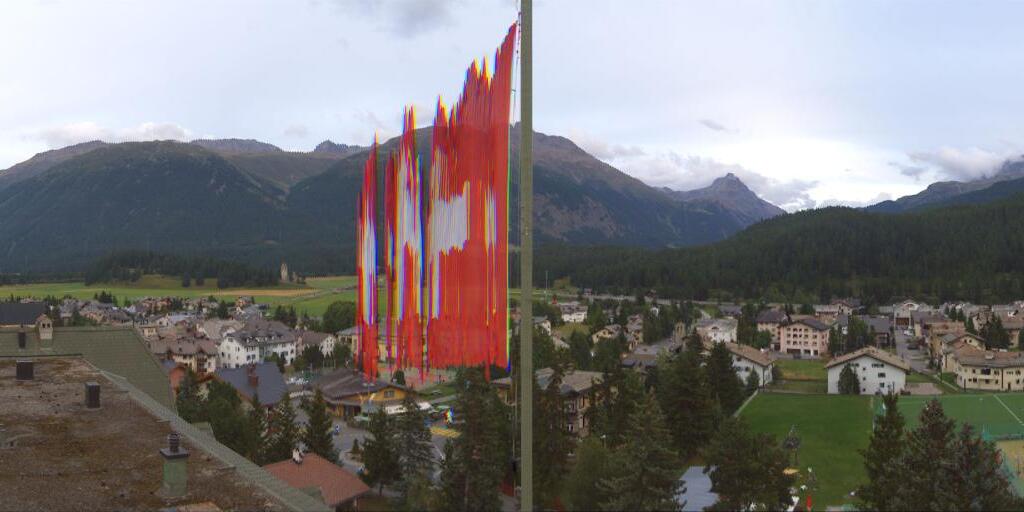 Webcam Celerina-Schlarigna: roundshot 360° Panorama Cresta Palace Hotel