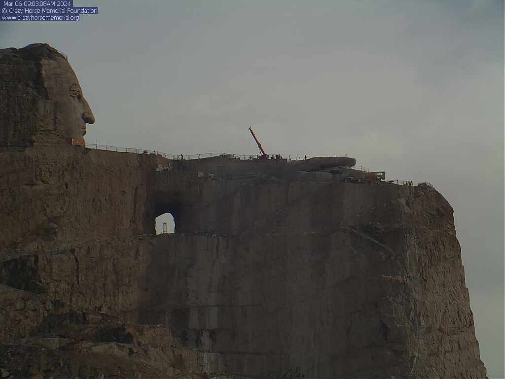 Webcam Crazy Horse Memorial, South Dakota: View from the Laser Building
