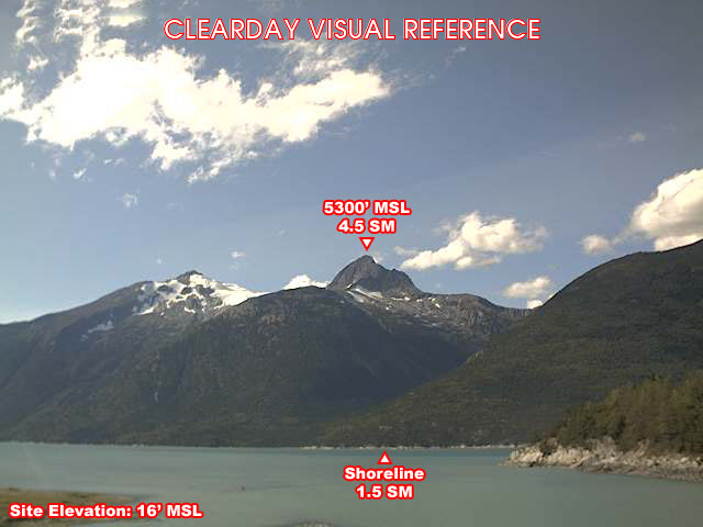 Webcam Skagway, Alaska: Skagway Airfield (PAGY), View in SouthWestern Direction