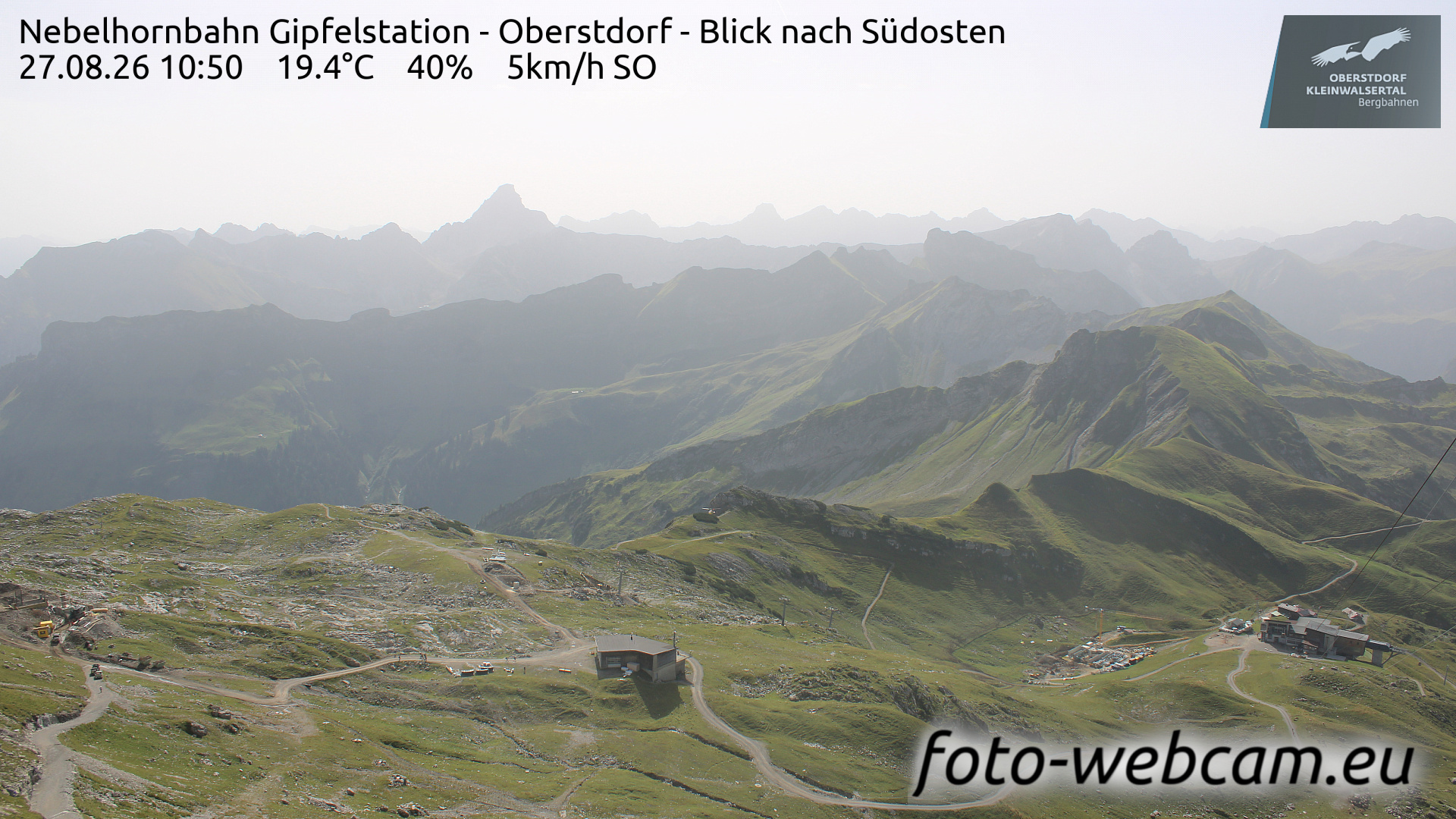 Webcam Oberstdorf: HD Panorama Nebelhorn