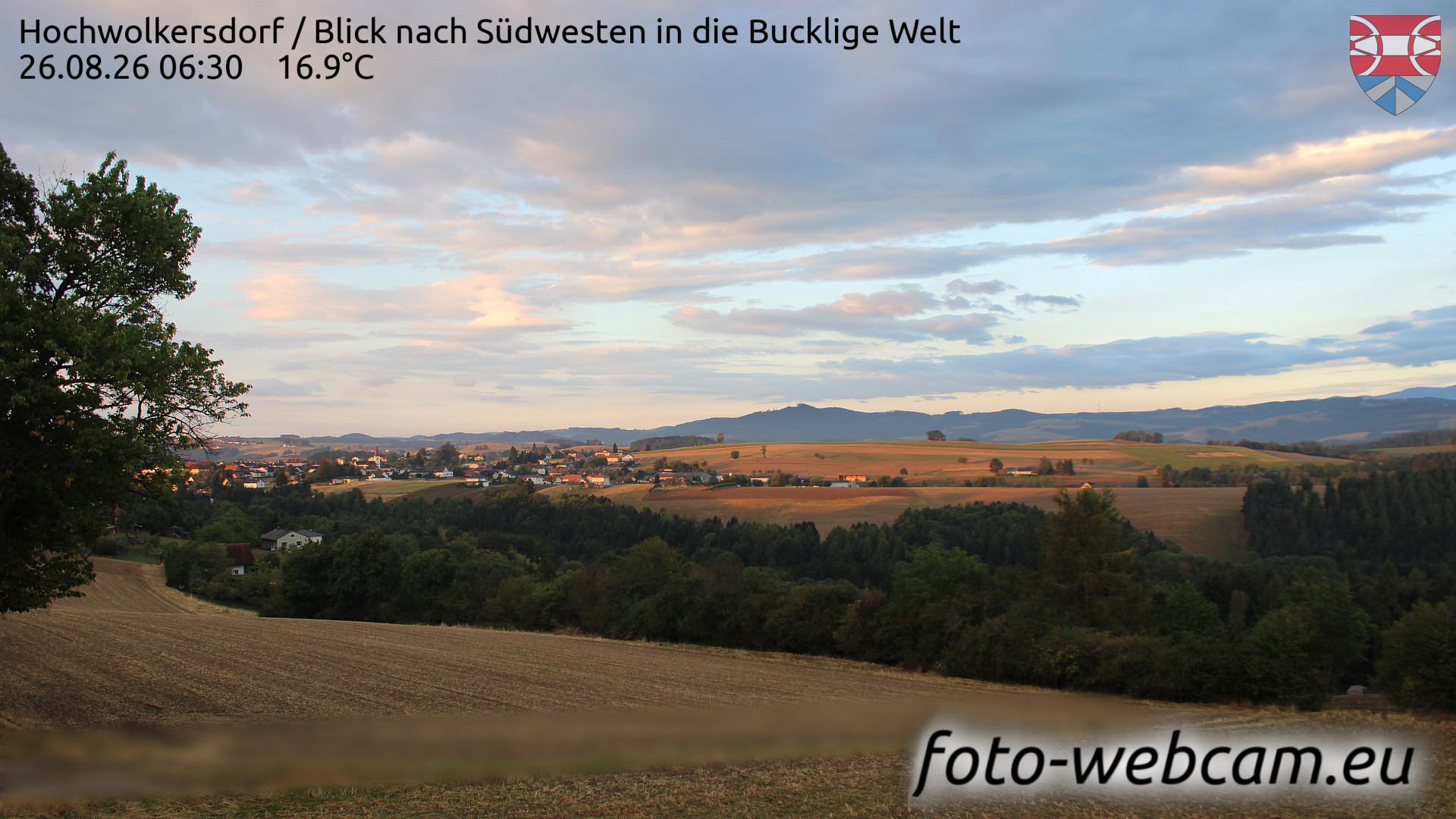 Webcam Hochwolkersdorf: HD Panorama Hochwolkersdorf