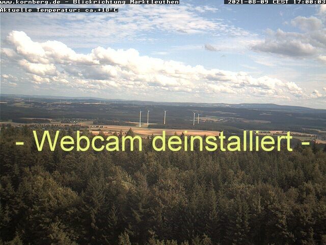 Martinlamitzer Forst Nord › South: Großer Kornberg - Blick vom Großen Kornberg in Richtung Wunsiedel - Kösseine - Marktleuthen
