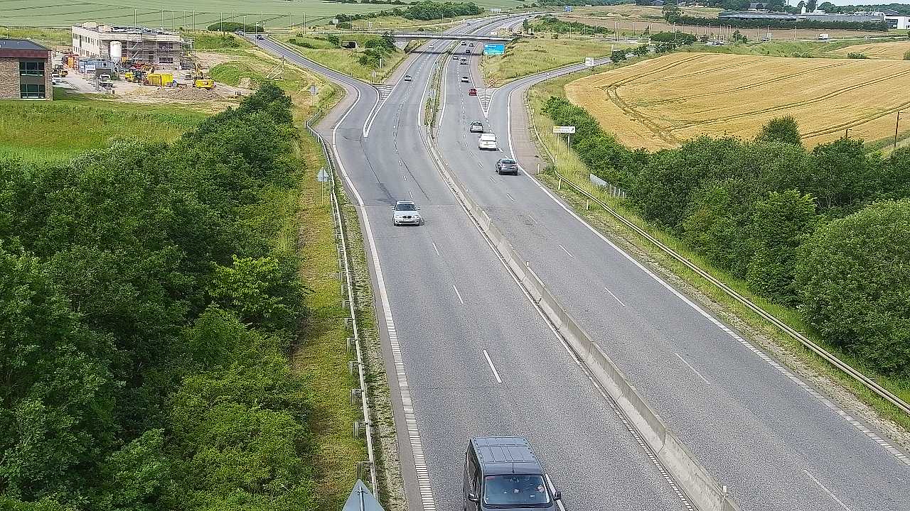 Webcam Dybbøl: Traffic Rute 8, Alssundbroen & Kong Christian d. X's Bro