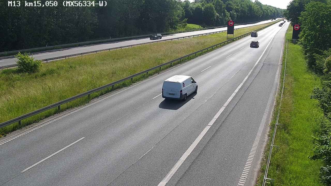Hareskovby › South-East: Rute 16 ved Hareskoven. Kameraet er opsat lidt nord for frakørsel 6 Bagsværd