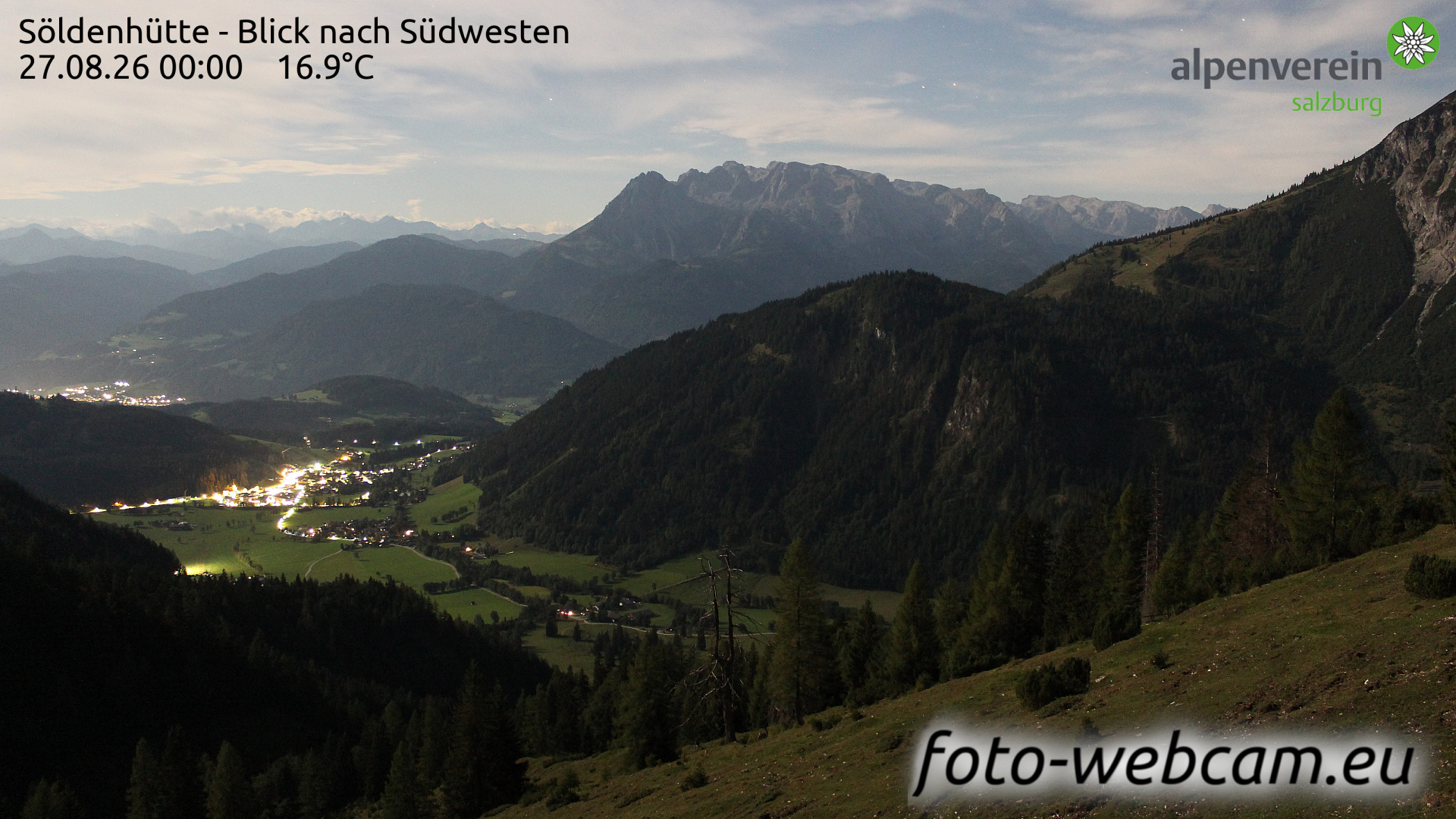 Webcam Werfenweng: HD Panorama Hackel-Hütte