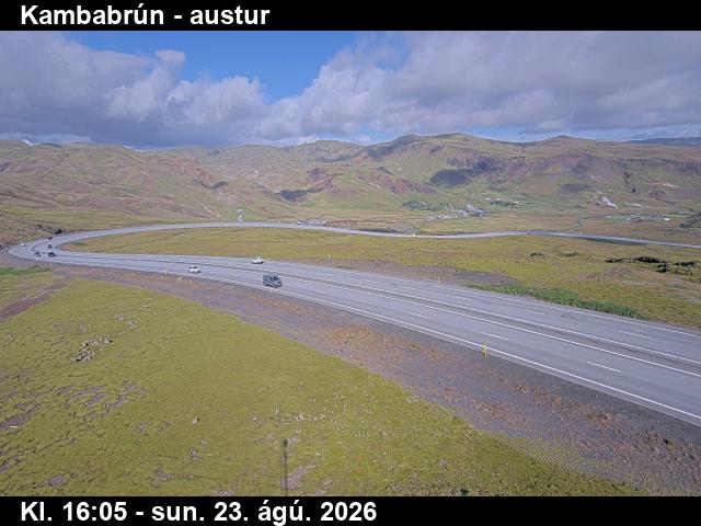 Webcam Kambabrún: Hringvegur Eastwards