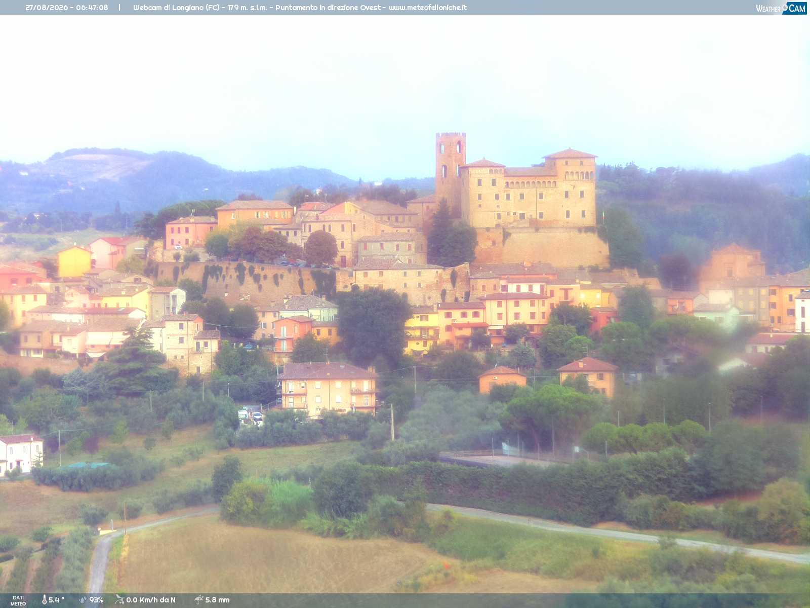 Webcam Longiano: View over Longiano