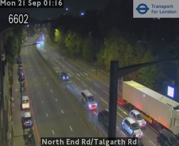 North End Rd/Talgarth Rd EAST - A4 twds Earls Court