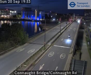 Connaught Bridge/Connaught Rd Zoom North Woolwich Rd Roundabout