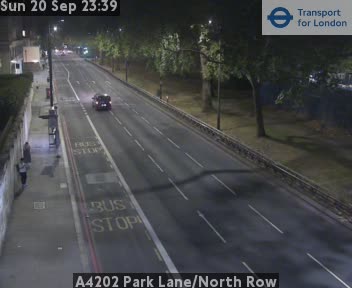 A4202 Park Lane/North Row Zoom - Upper Brook St jct
