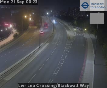 Lwr Lea Crossing/Blackwall Way Thames twds Charlton