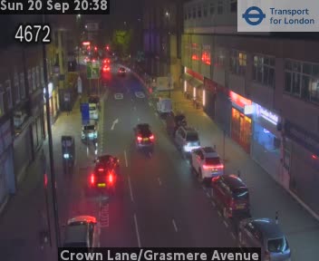 Crown Lane/Grasmere Avenue Zoom - London Road Junction