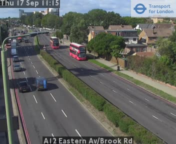 A12 Eastern Av/Brook Rd Zoom-Aldborough Road South