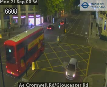 A4 Cromwell Rd/Gloucester Rd East (A4 twds Knightsbridge)