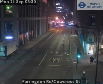 Farringdon Rd/Cowcross St SOUTH-Zoom twds Holborn Viaduct