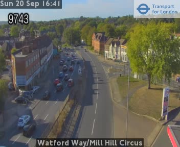 Watford Way/Mill Hill Circus Zoom - towards Apex Corner
